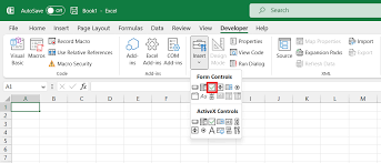 how to insert checkbox in excel in 5