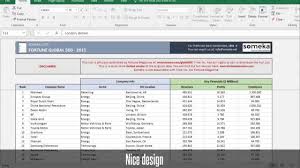 Fortune 500 Global Excel List Free Download Printable Spreadsheet