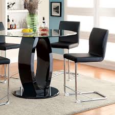 Lodia Black Round Glass Top Counter