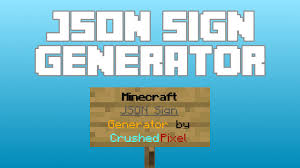 minecraft json sign generator how to