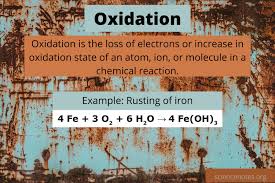 When iron reacts with oxygen and changes to rust, this is an example of oxidation. What Is Oxidation Definition And Examples