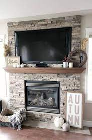 A Simple Field Stone Fireplace And