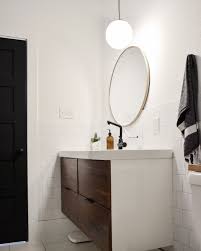 Because this powder room is in a visible spot on our bungalow's first floor, i wanted a vanity that looked like a piece of furniture we'd have. A Sagging Vanity Solution Make Your Own Walnut Veneer Yellow Brick Home