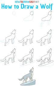 how to draw a wolf how to draw easy