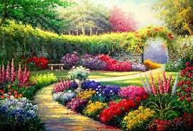 Beautiful Flower Garden Paintings