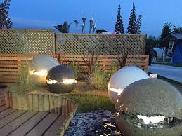 Concrete Sphere Lights Garden Spheres