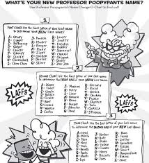 Whats Your New Name From The Great Professor Poopypants