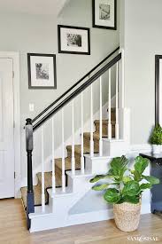 painted staircase makeover with