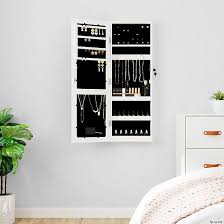 Vidaxl Mirror Jewelry Cabinet With Led