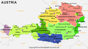 This map of austria and surrounding countries is a vector file editable with adobe illustrator or inkscape. Austria Map With States World Map With Countries
