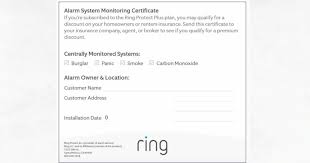 how to get a ring alarm certificate