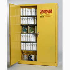 Powder coat yellow flammable storage cabinet double wall with two 2'' vents. Eagle Ypi 7710 Paint And Ink Yellow Storage Cabinet 30 Gallon
