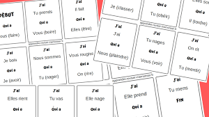 Un jeu pour réviser la conjugaison des verbes au présent (J'ai, Qui a) -  Apprendre, réviser, mémoriser