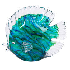 Swirled Tropical Fish Glass