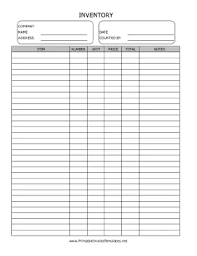inventory count form template