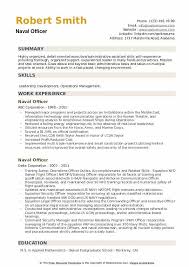 naval officer resume sles qwikresume