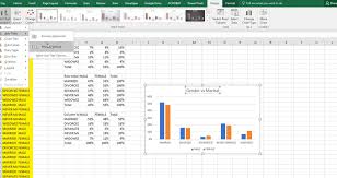 cered bar chart in excel