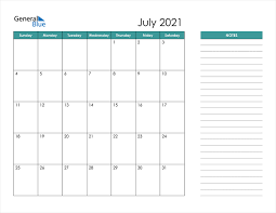 Phases of the moon are calculated using local time in new york. July 2021 Calendar Pdf Word Excel