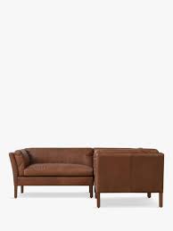 halo canson large 3 seater leather sofa