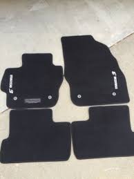 black carpet floor mats set