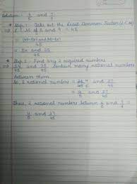 Write down 2 rational number between 6/5 and 7/9 - Brainly.in