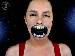 easy devil mouth makeup effect tutorial