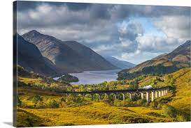 Uk Scotland Highland Loch Shiel Glenfinnan Glenfinnan Railway Viaduct Large Canvas Art Print Great Big Canvas
