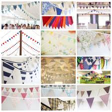 Funky Flags Bunting Wedding Bunting Decor Fabric Flags
