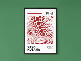 Yayoi Kusama Wall Poster Red Dot