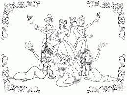 disney princesses picture coloring page