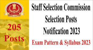205 selection posts in ssc check exam