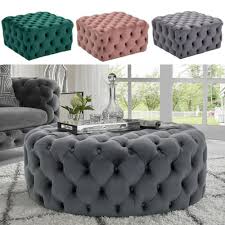 Large Chesterfield Footstool Square