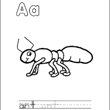 The download of ant coloring pages is free and can easily get printed on a4 size page just after hitting the download button. Letter A Coloring Book Free Printable Pages