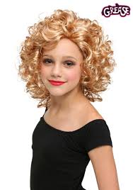 grease s bad sandy wig kids s yellow one size fun costumes