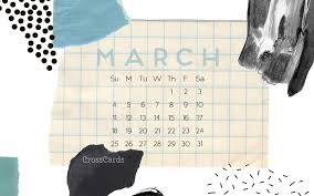 march 2018 collage desktop calendar