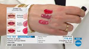 korres 3pack cherry oil lip gloss you