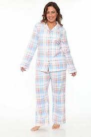 White Mark Plus Size Womens Flannel Pajama Set 100 Cotton