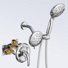 Wall Mount Dual Shower Heads In Chrome