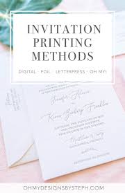 printing method for wedding invitations