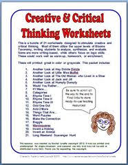 Critical Thinking Activities for Fast Finishers and Beyond     Snow Guides      th Grade  th grade critical thinking worksheets   Common Worksheets      Critical  Thinking Worksheets For    
