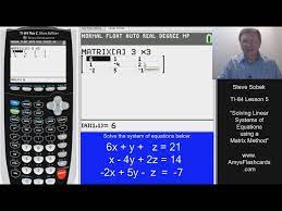 Matrices On A Ti 84 Calculator