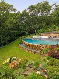 20 Beautiful Hillside Pool Ideas With