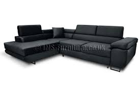 corner sofa bed aston black faux