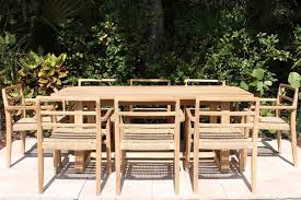 Teak 78in Palm Beach Table Armchairs