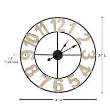 Round Wall Clock With Block Numbers