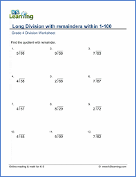 Long Division Worksheets 2 By 1 Digit
