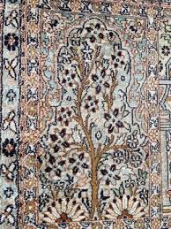indian cashmere silk rug in prayer form