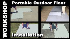 install portable outdoor flooring tiles