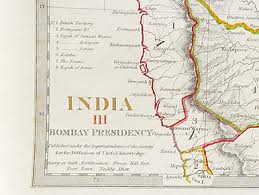 Early Map of Bombay Presidency 1838 - Past-India