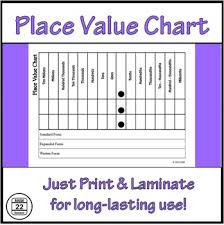 Place Value Chart Freebie By Route 22 Educational